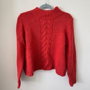 Madewell Red/Orange Knit Sweater in Size M